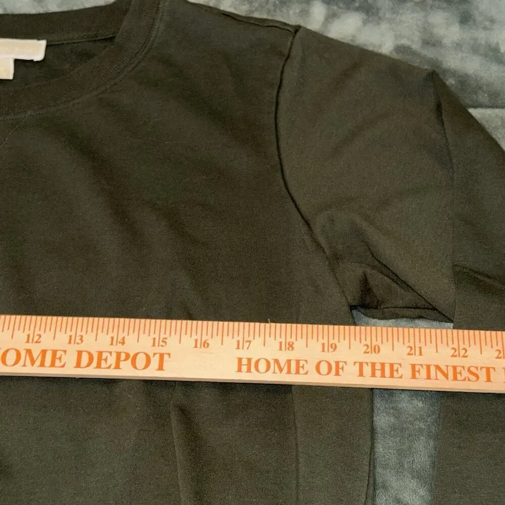 Michael Kors Ivy Green Basics Ruffle‎ Long Sleeve Women's XL Casual Boho